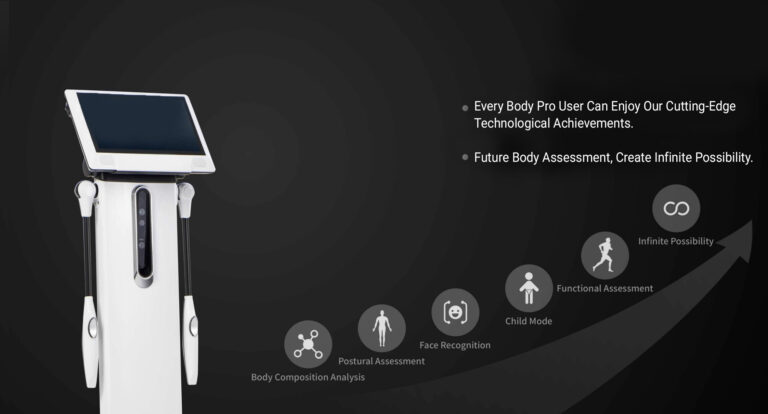 Full-size Body-Pro body composition analyser machine for fitness and medical use
