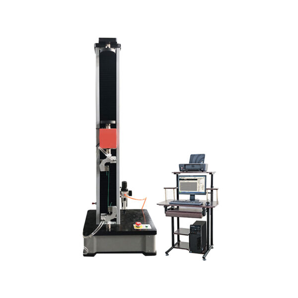 Automatic single pull tensile test equipment with pneumatic fixtures
