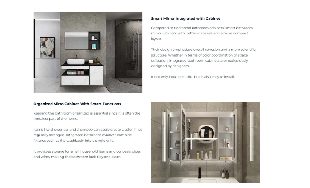 Smart Mirror Integrated with Cabinet
