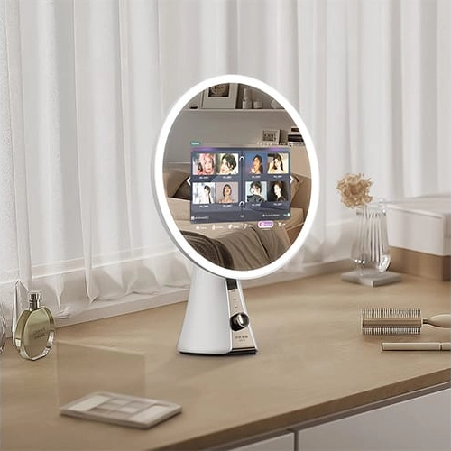 Smart makeup mirror Online tutorials on makeup and cosmetic