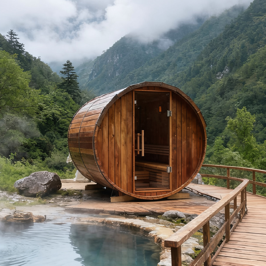 Mercury Mercantile -Industrial Machines, Fitness Solutions mercury-barrel-sauna-outdoor-2